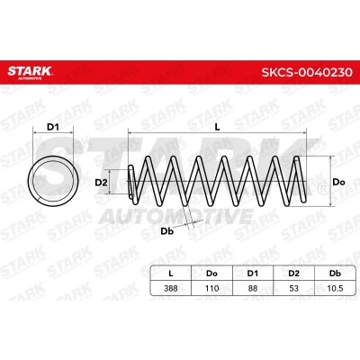 Sprężyna Zawieszenia Stark SKCS-0040230 SKCS-0040230 - foto 6