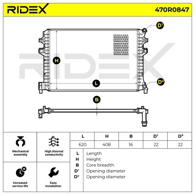 Chłodnica RIDEX 470R0847 470R0847 - foto 8