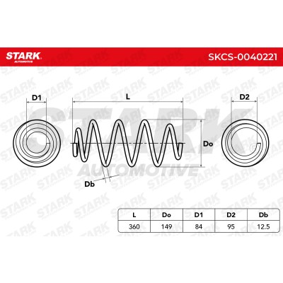 Sprężyna Zawieszenia Stark SKCS-0040221 SKCS-0040221 - foto 5