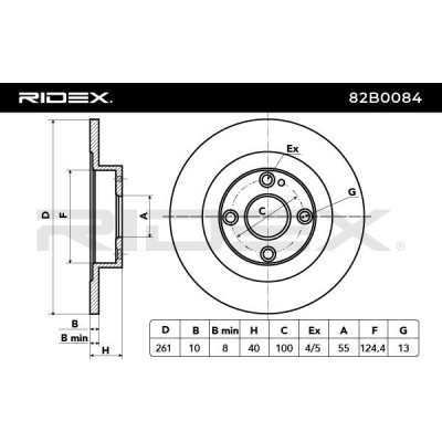 Tarcza hamulcowa RIDEX 82B0084 82B0084 - foto 6