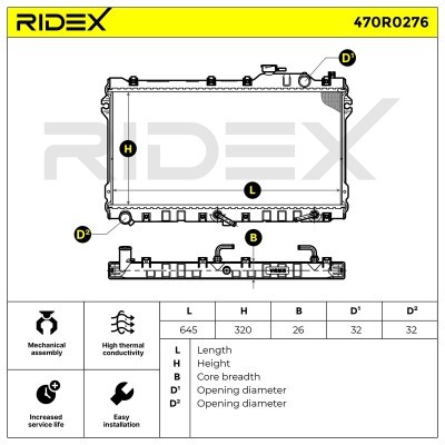 Chłodnica RIDEX 470R0276 470R0276 - foto 6