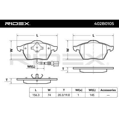 Klocki hamulcowe RIDEX 402B0105 402B0105 - foto 6