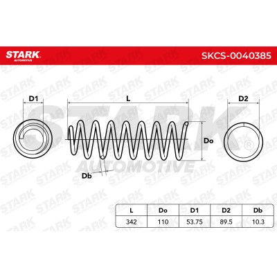 Sprężyna Zawieszenia Stark SKCS-0040385 SKCS-0040385 - foto 5