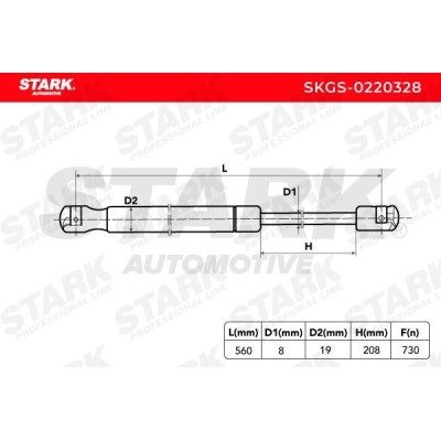 Amortyzator Pokrywy Bagażnika Stark SKGS-0220328 SKGS-0220328 - foto 6