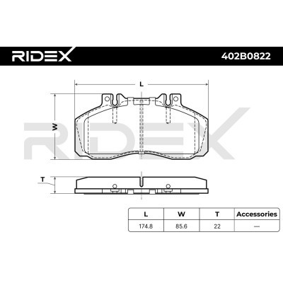 Klocki hamulcowe RIDEX 402B0822 402B0822 - foto 6