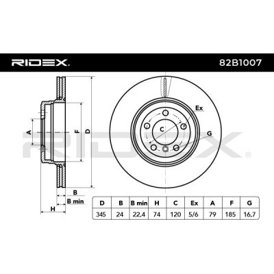 Tarcza hamulcowa RIDEX 82B1007 82B1007 - foto 4