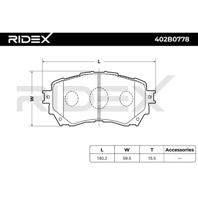 Klocki hamulcowe RIDEX 402B0778 402B0778 - foto 8