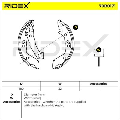 Klocki hamulcowe RIDEX 70B0171 70B0171 - foto 4