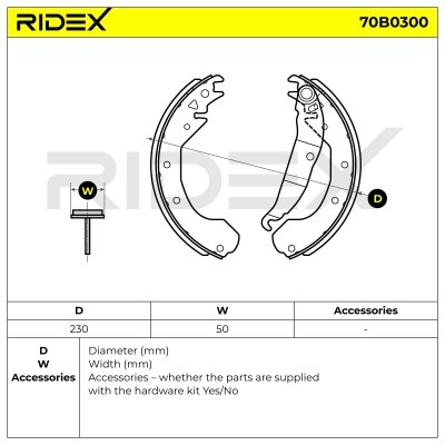 Klocki hamulcowe RIDEX 70B0300 70B0300 - foto 5