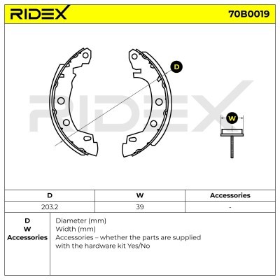 Klocki hamulcowe RIDEX 70B0019 70B0019 - foto 4
