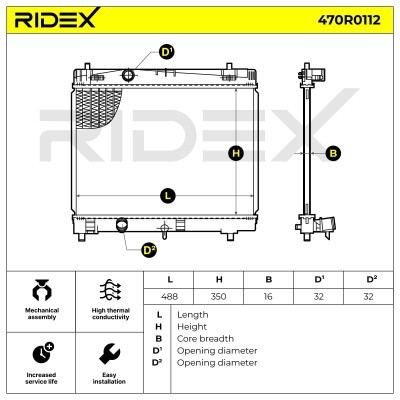 Chłodnica RIDEX 470R0112 470R0112 - foto 3