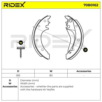 Klocki hamulcowe RIDEX 70B0162 70B0162 - foto 6