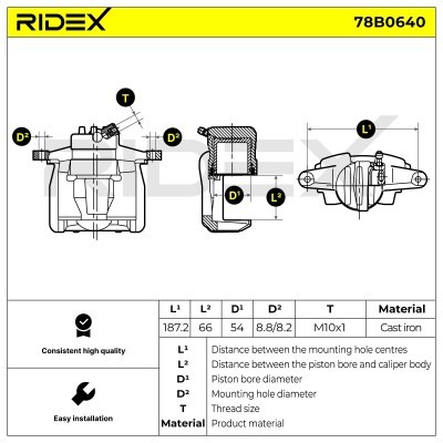 Zacisk Hamulcowy RIDEX 78B0640 78B0640 - foto 8