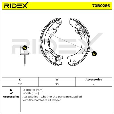 Klocki hamulcowe RIDEX 70B0286 70B0286 - foto 5