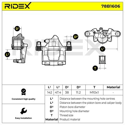 Zacisk Hamulcowy RIDEX 78B1606 78B1606 - foto 3