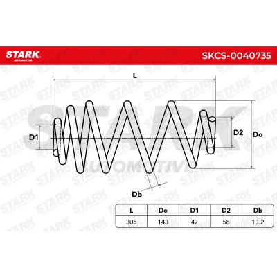 Sprężyna Zawieszenia Stark SKCS-0040735 SKCS-0040735 - foto 4