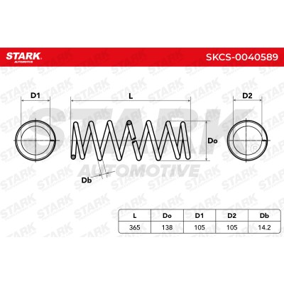 Sprężyna Zawieszenia Stark SKCS-0040589 SKCS-0040589 - foto 5