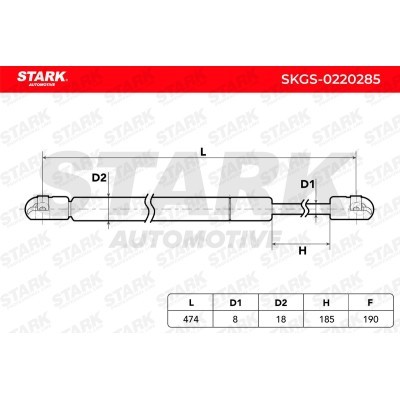 Amortyzator Pokrywy Bagażnika Stark SKGS-0220285 SKGS-0220285 - foto 5