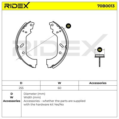 Klocki hamulcowe RIDEX 70B0013 70B0013 - foto 5