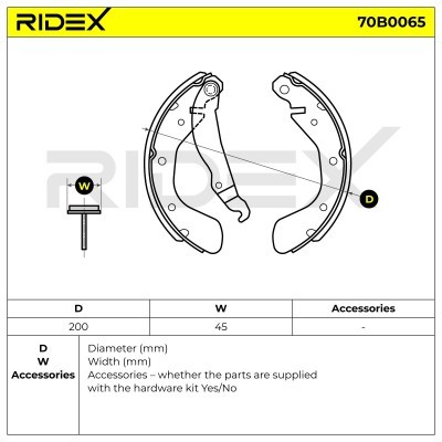 Klocki hamulcowe RIDEX 70B0065 70B0065 - foto 2