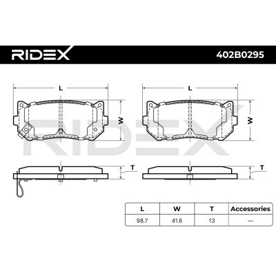 Klocki hamulcowe RIDEX 402B0295 402B0295 - foto 10