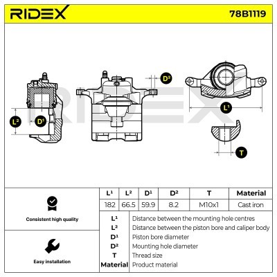 Zacisk Hamulcowy RIDEX 78B1119 78B1119 - foto 5