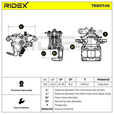 Zacisk Hamulcowy RIDEX 78B0746 78B0746 - foto 5