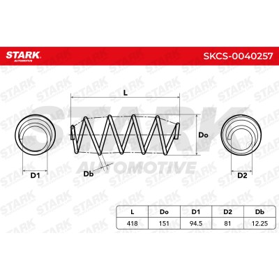 Sprężyna Zawieszenia Stark SKCS-0040257 SKCS-0040257 - foto 6