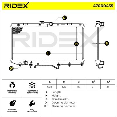 Chłodnica RIDEX 470R0435 470R0435 - foto 3