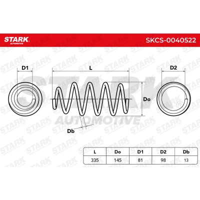 Sprężyna Zawieszenia Stark SKCS-0040522 SKCS-0040522 - foto 4