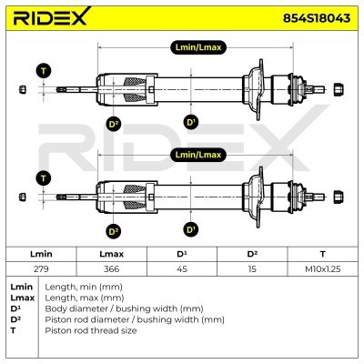 Amortyzator RIDEX 854S18043 854S18043 - foto 8