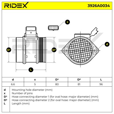 Przepływomierz RIDEX 3926A0034 3926A0034 - foto 8