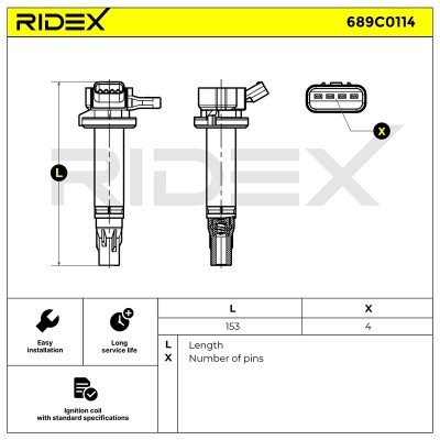 Cewka Zapłonowa RIDEX 689C0114 689C0114 - foto 4