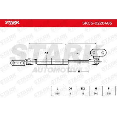 Amortyzator Pokrywy Bagażnika Stark SKGS-0220485 SKGS-0220485 - foto 7
