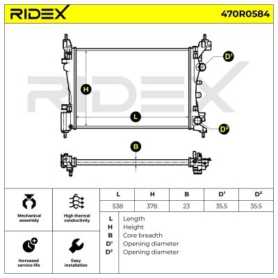 Chłodnica RIDEX 470R0584 470R0584 - foto 5