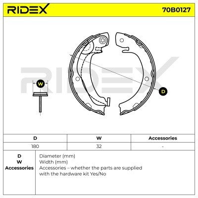 Klocki hamulcowe RIDEX 70B0127 70B0127 - foto 3