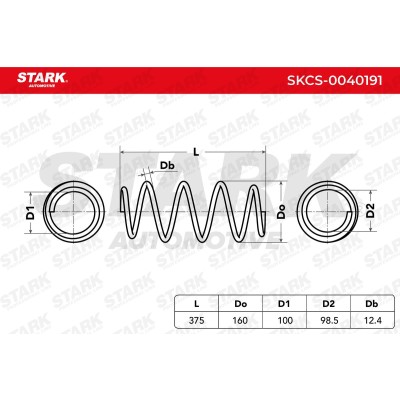 Sprężyna Zawieszenia Stark SKCS-0040191 SKCS-0040191 - foto 5