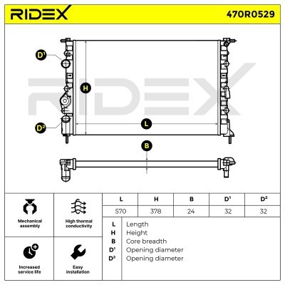 Chłodnica RIDEX 470R0529 470R0529 - foto 5