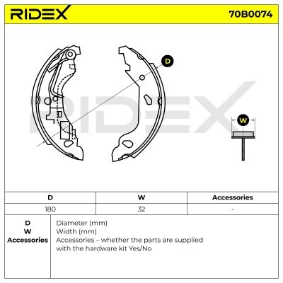 Klocki hamulcowe RIDEX 70B0074 70B0074 - foto 6
