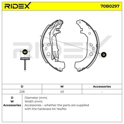 Klocki hamulcowe RIDEX 70B0297 70B0297 - foto 6