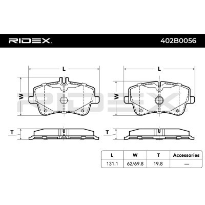 Klocki hamulcowe RIDEX 402B0056 402B0056 - foto 3