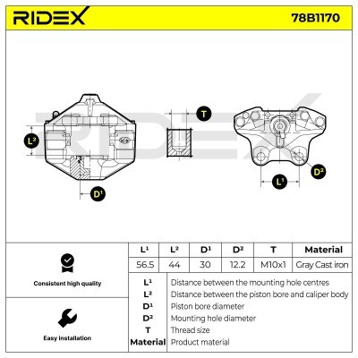 Zacisk Hamulcowy RIDEX 78B1170 78B1170 - foto 6