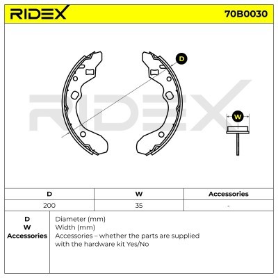 Klocki hamulcowe RIDEX 70B0030 70B0030 - foto 5