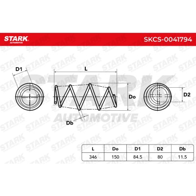 Sprężyna Zawieszenia Stark SKCS-0041794 SKCS-0041794 - foto 4