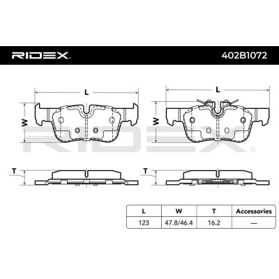 Klocki hamulcowe RIDEX 402B1072 402B1072 - foto 5