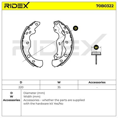 Klocki hamulcowe RIDEX 70B0322 70B0322 - foto 4