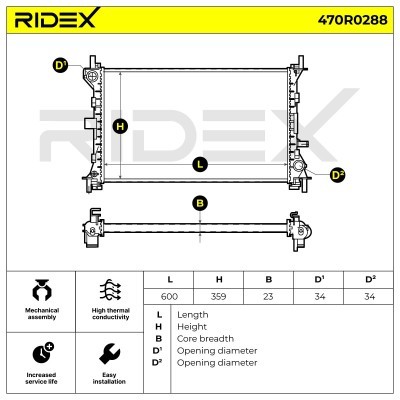 Chłodnica RIDEX 470R0288 470R0288 - foto 4