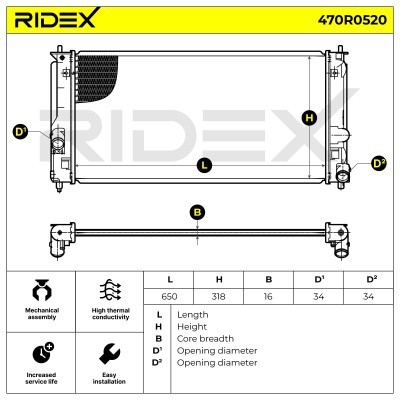 Chłodnica RIDEX 470R0520 470R0520 - foto 8