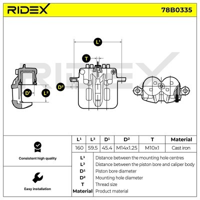 Zacisk Hamulcowy RIDEX 78B0335 78B0335 - foto 5