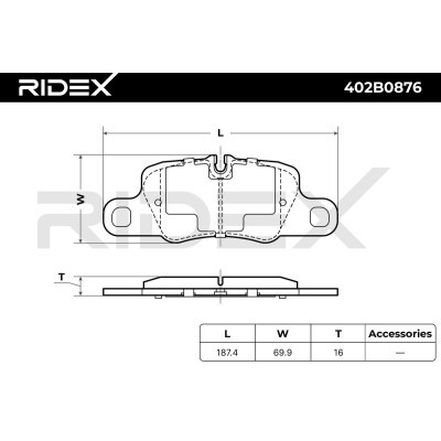 Klocki hamulcowe RIDEX 402B0876 402B0876 - foto 7